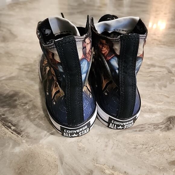 Converse DC Comic Justice League Hi Tops Batman Superman Wonder Woman Sz 7 - Picture 3 of 9